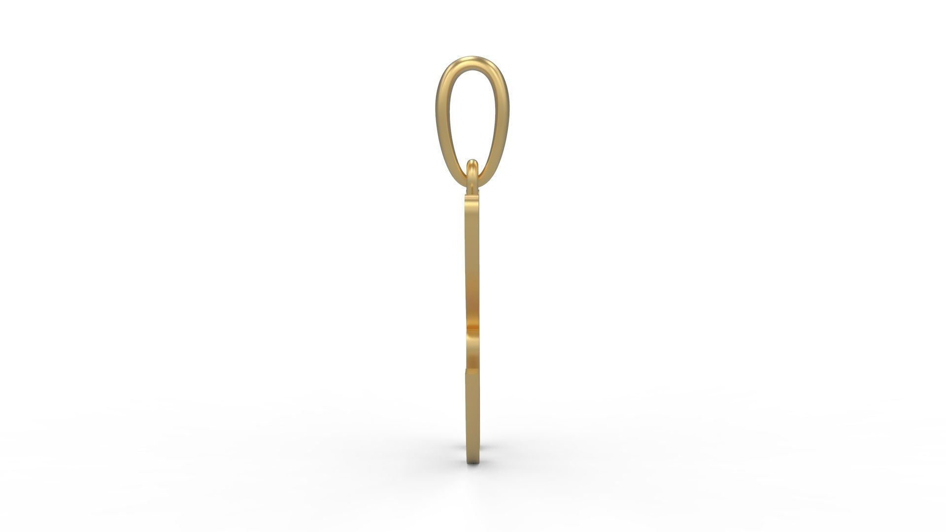 Initial Letters Pendant AngillaTattoo X 3D print model_2