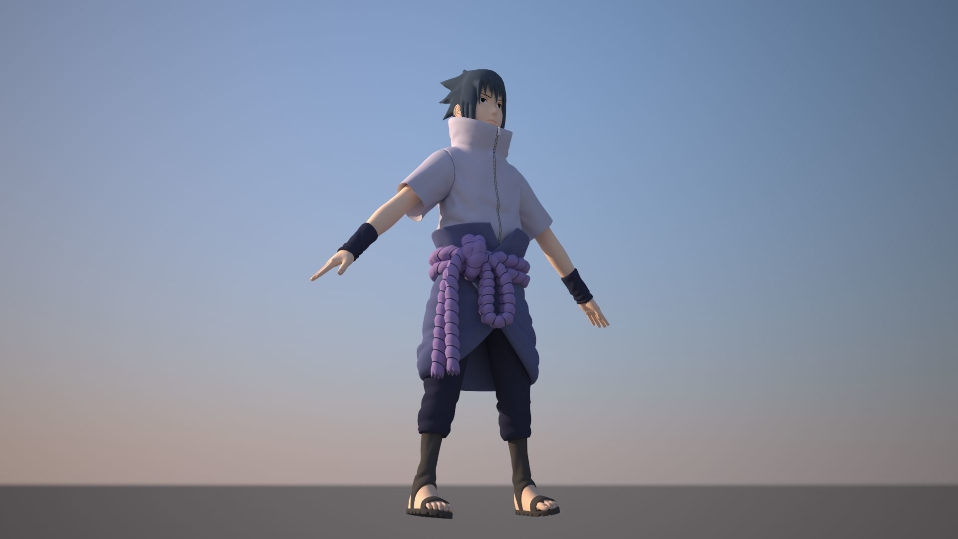 Sasuke Uchiha Low-poly 3D model_7