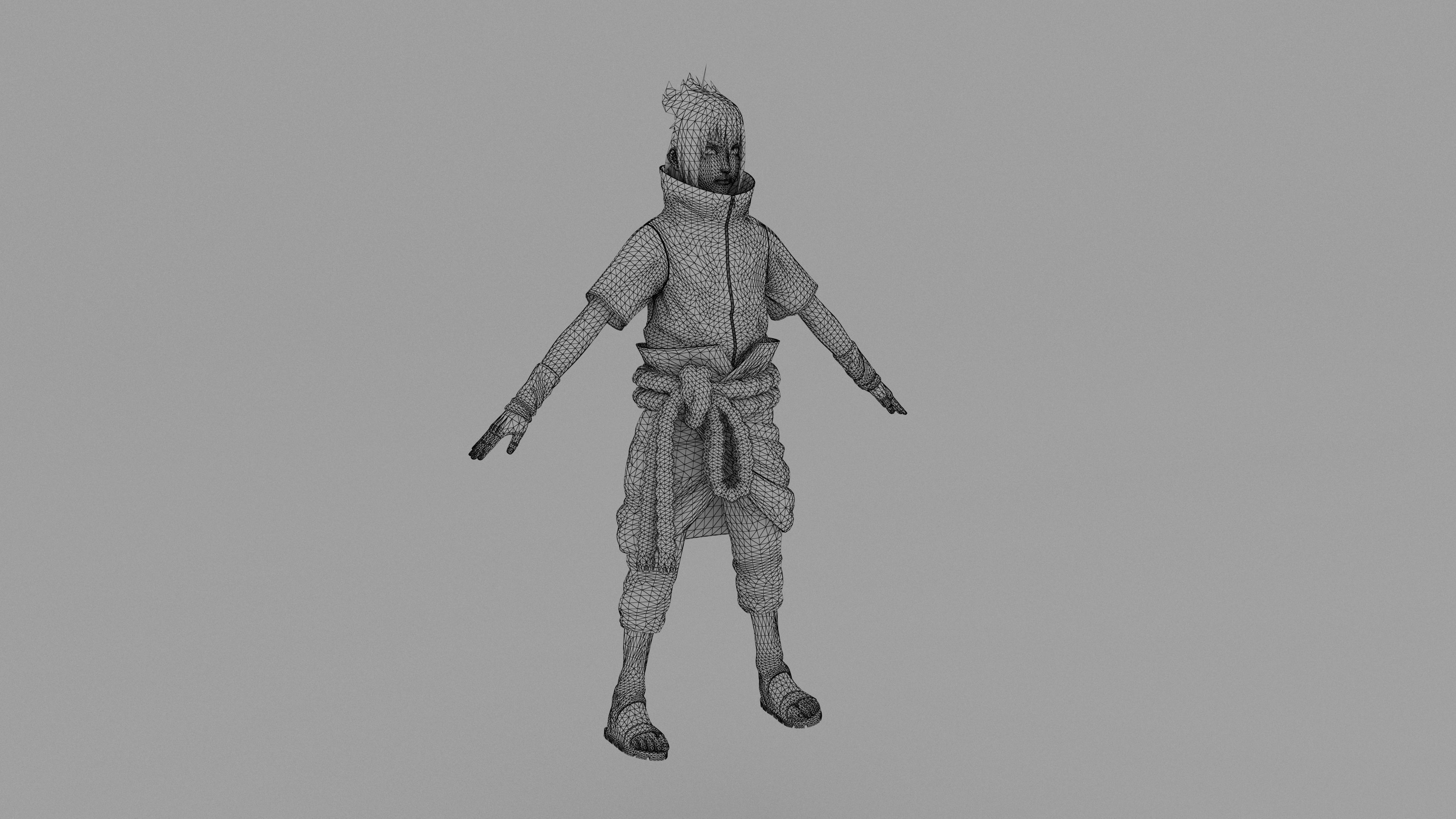Sasuke Uchiha Low-poly 3D model_9