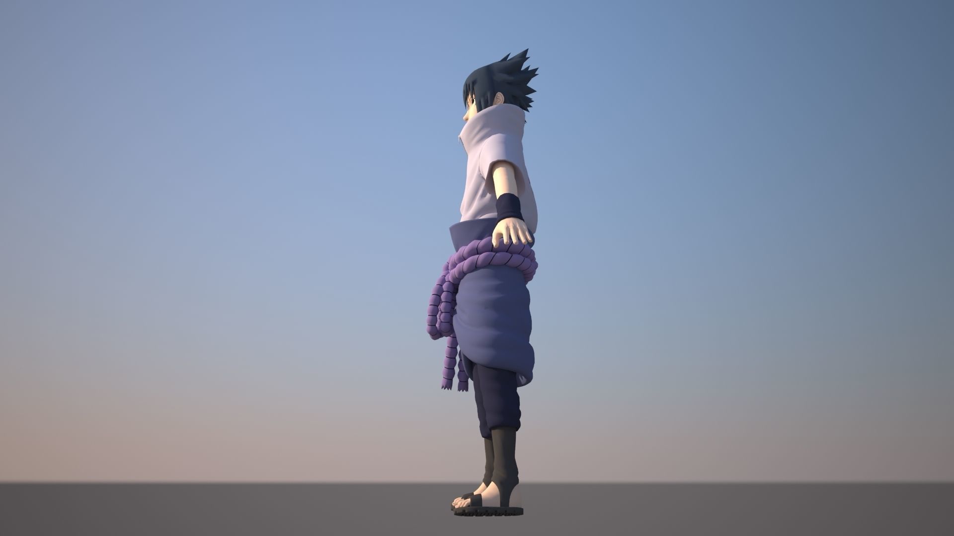 Sasuke Uchiha Low-poly 3D model_4