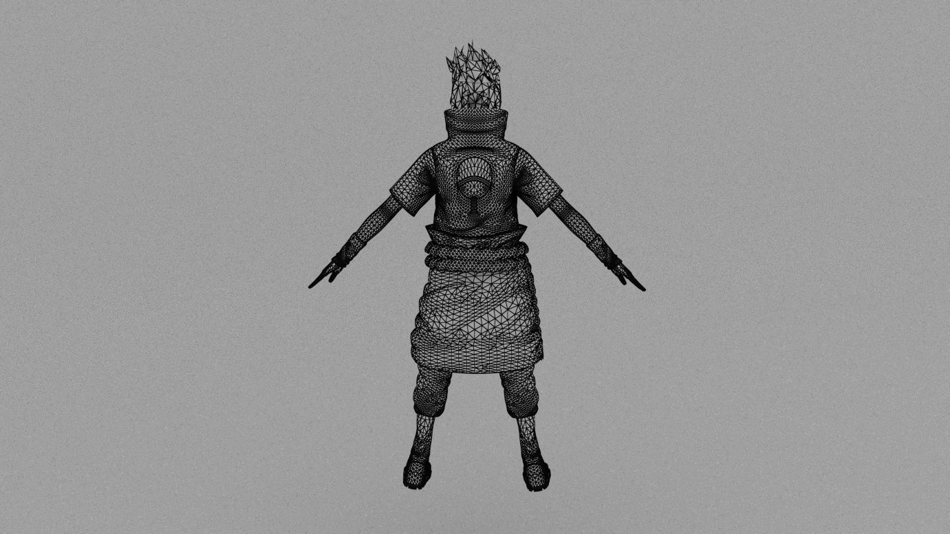 Sasuke Uchiha Low-poly 3D model_11