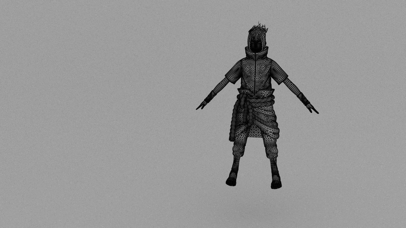Sasuke Uchiha Low-poly 3D model_10