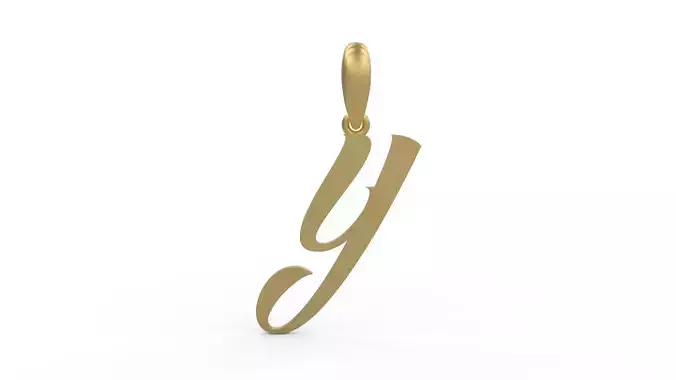 Initial Letters Pendant AngillaTattoo Y