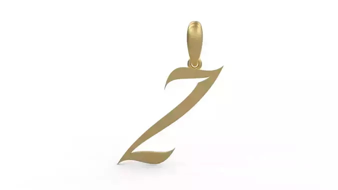 Initial Letters Pendant AngillaTattoo Z