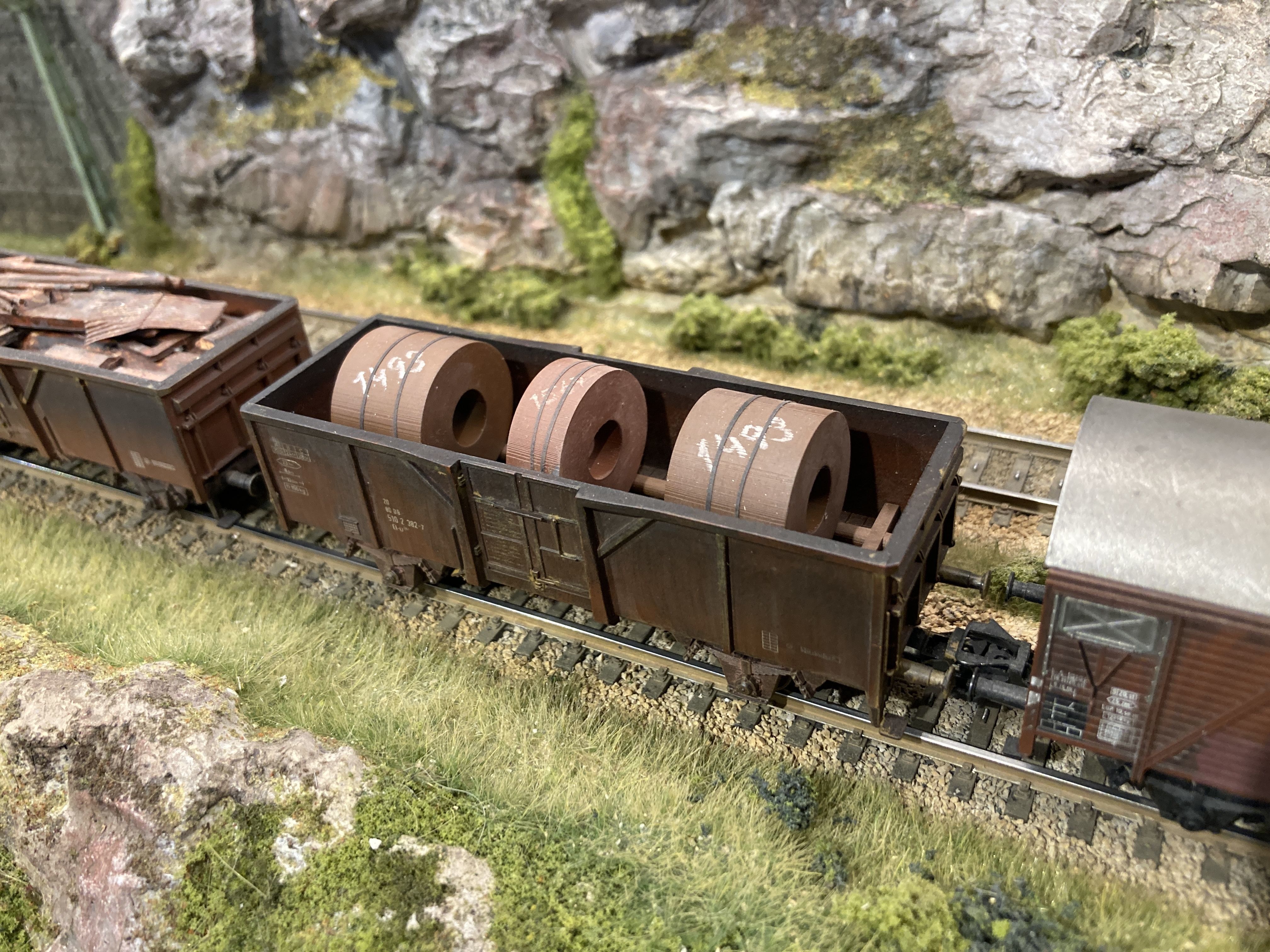 CARGO-0005 Steel cargo set H0-scale 10 items 3D print model_10