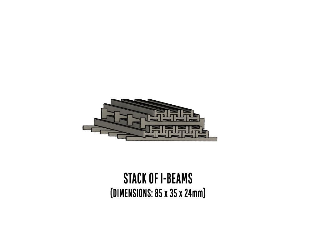 CARGO-0005 Steel cargo set H0-scale 10 items 3D print model_15