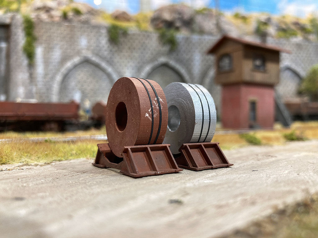 CARGO-0005 Steel cargo set H0-scale 10 items 3D print model_8