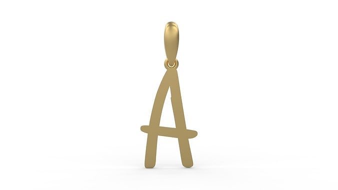 Initial Letters Pendant AnnaBee A 3D print model