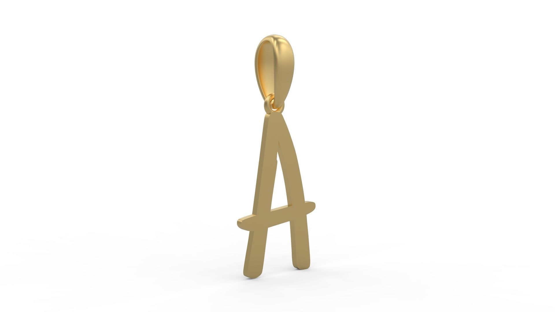 Initial Letters Pendant AnnaBee A 3D print model_3