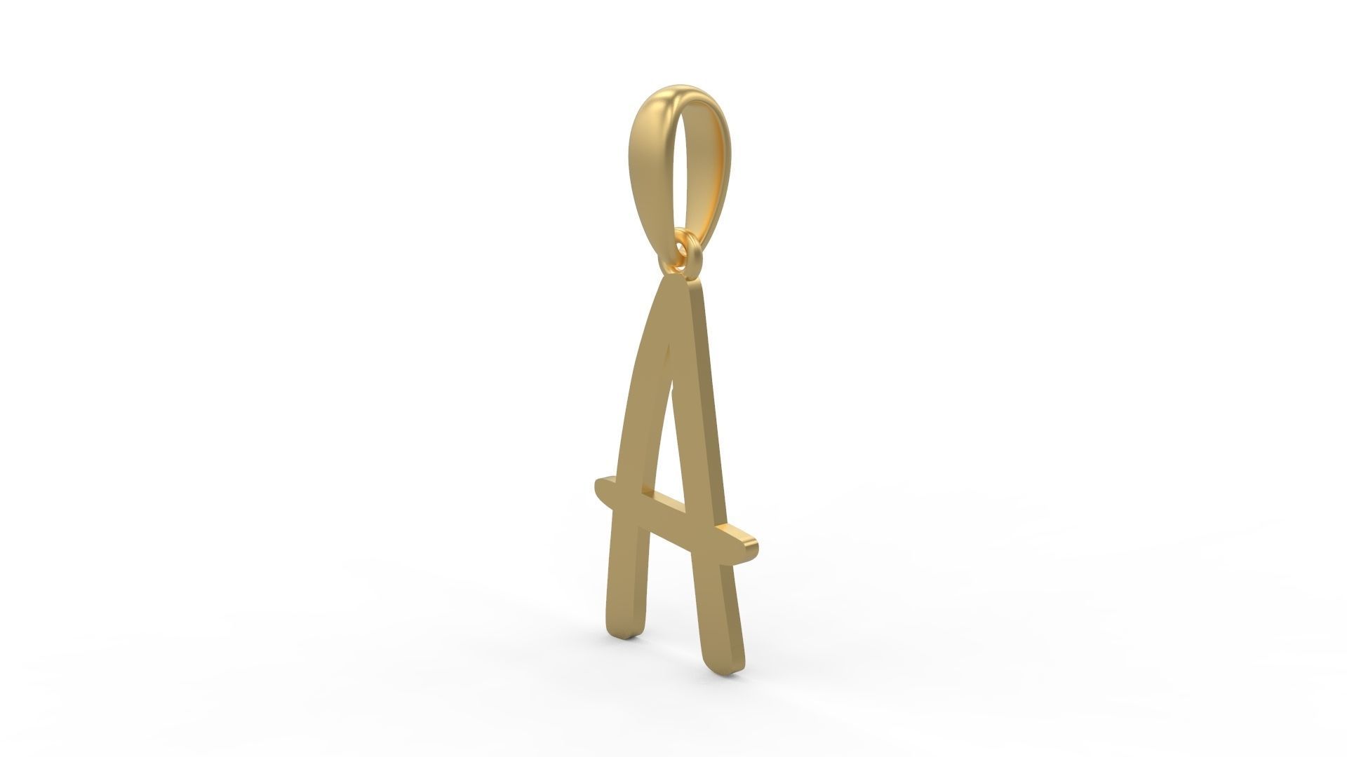 Initial Letters Pendant AnnaBee A 3D print model_1
