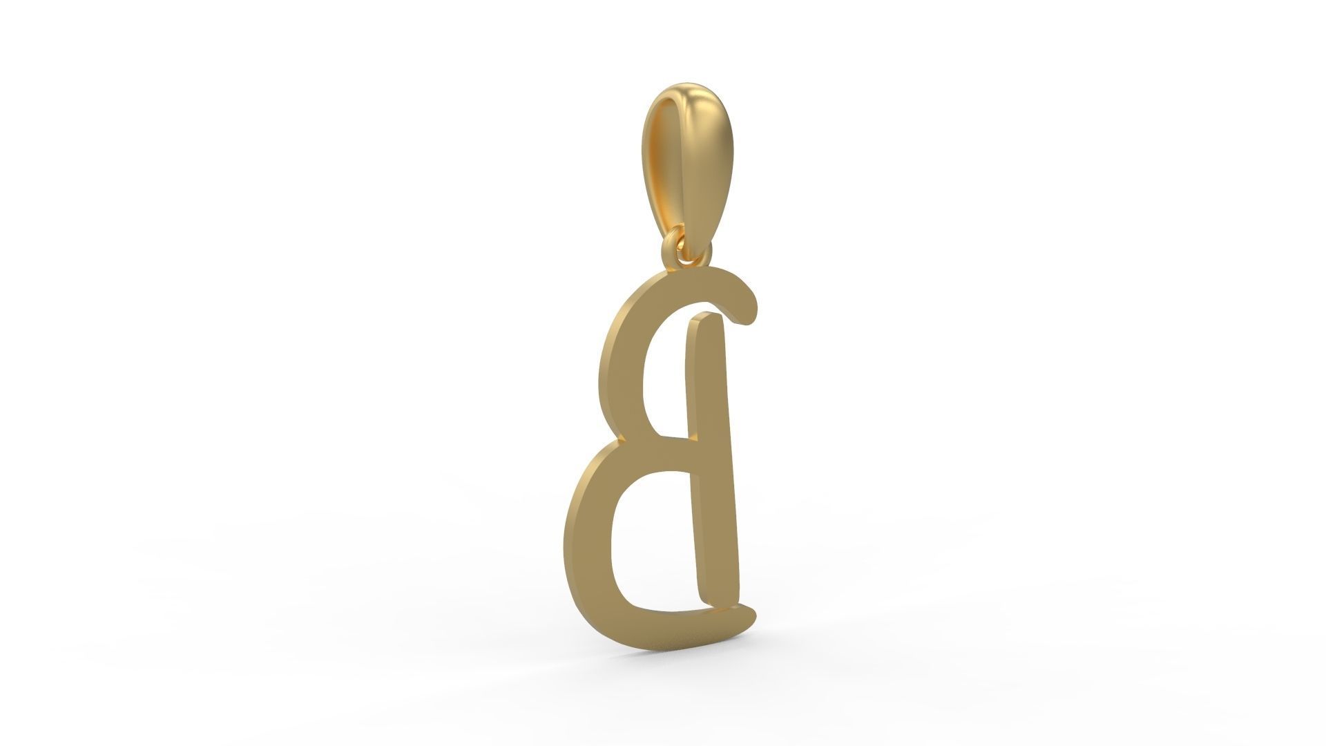 Initial Letters Pendant AnnaBee B 3D print model_3