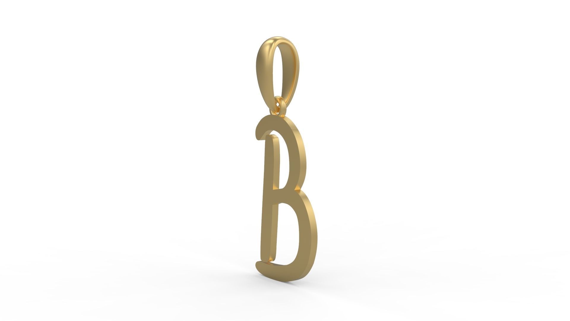 Initial Letters Pendant AnnaBee B 3D print model_1