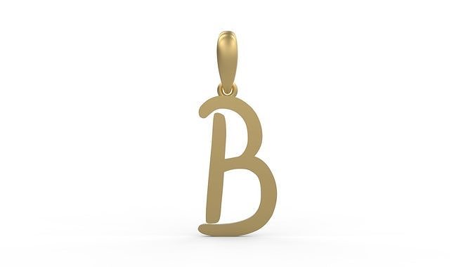 Initial Letters Pendant AnnaBee B 3D print model