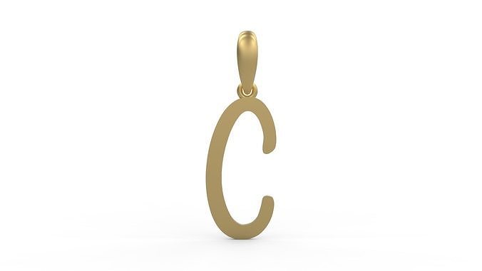 Initial Letters Pendant AnnaBee C 3D print model