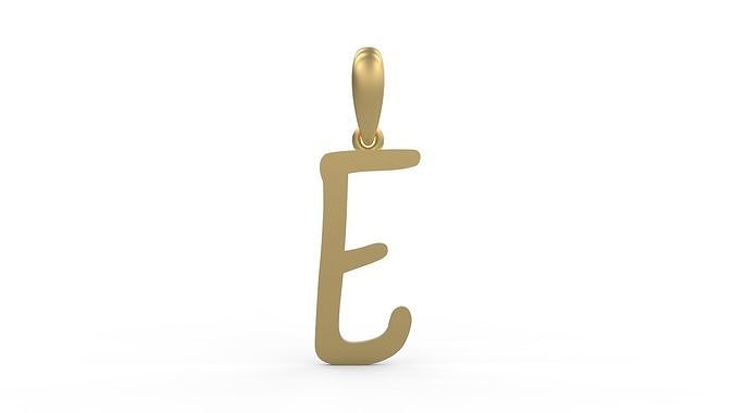 Initial Letters Pendant AnnaBee E  3D print model