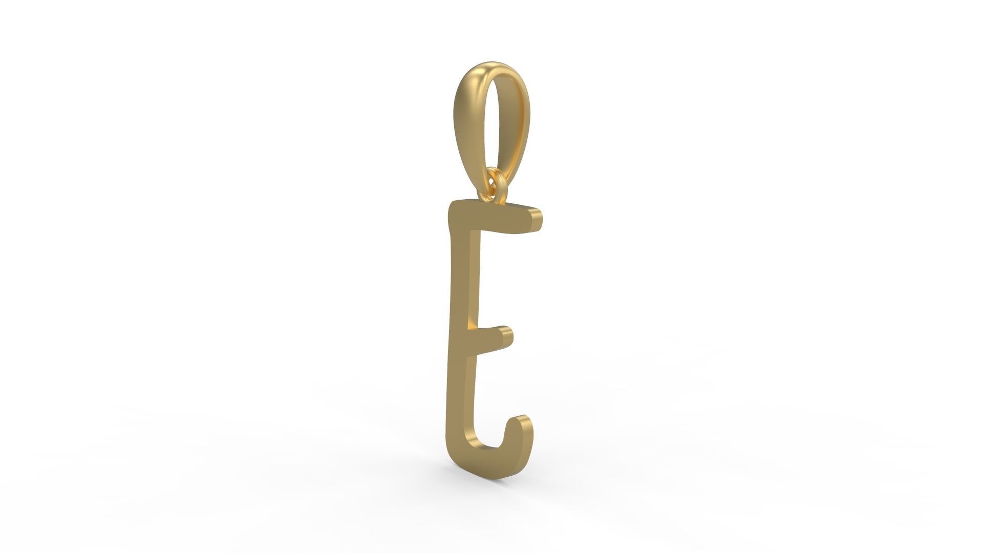 Initial Letters Pendant AnnaBee E  3D print model_1