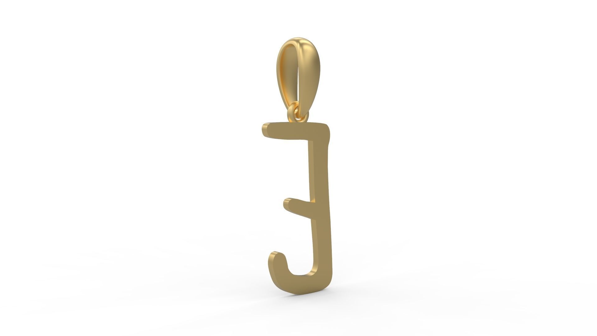 Initial Letters Pendant AnnaBee E  3D print model_3