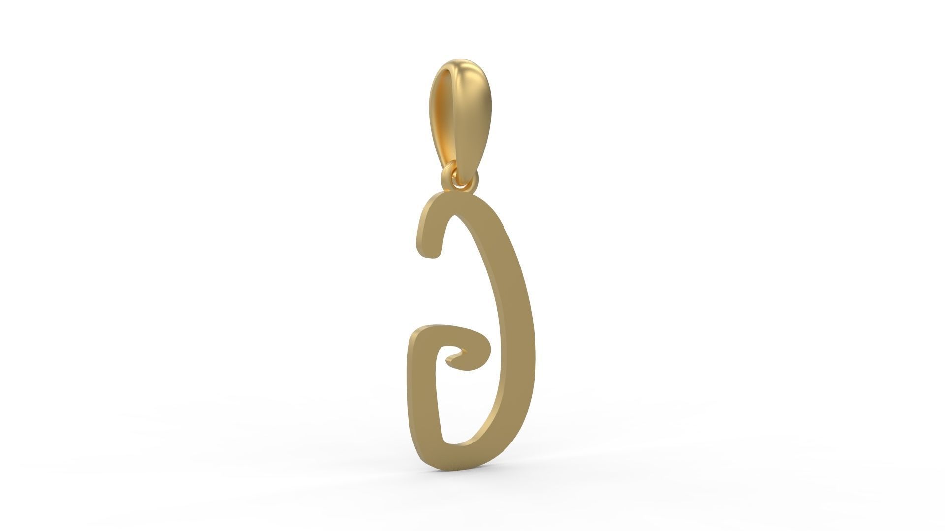 Initial Letters Pendant AnnaBee G 3D print model_3