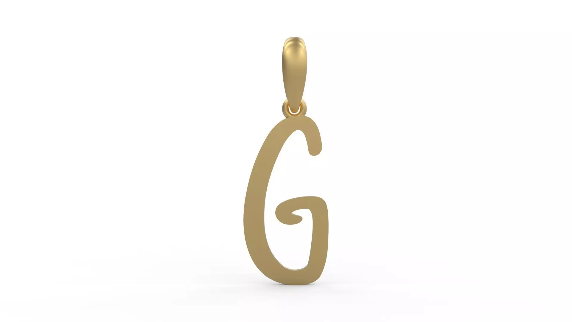 Initial Letters Pendant AnnaBee G 3D print model_0