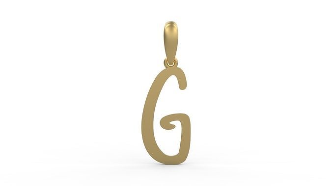 Initial Letters Pendant AnnaBee G 3D print model
