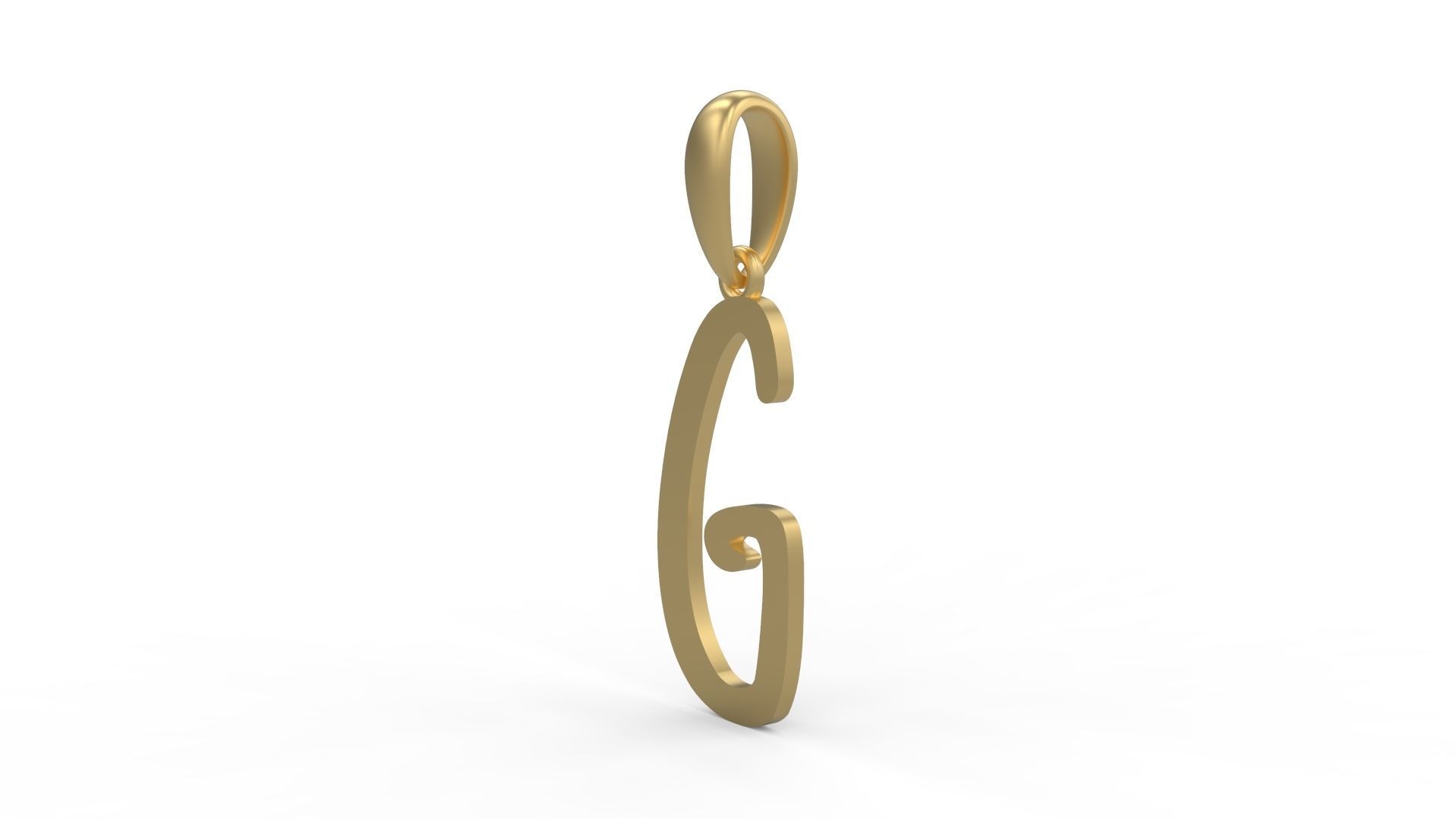 Initial Letters Pendant AnnaBee G 3D print model_1