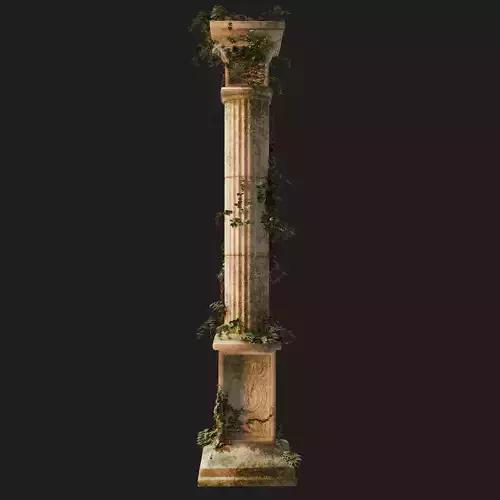 Ancient column  with ivy