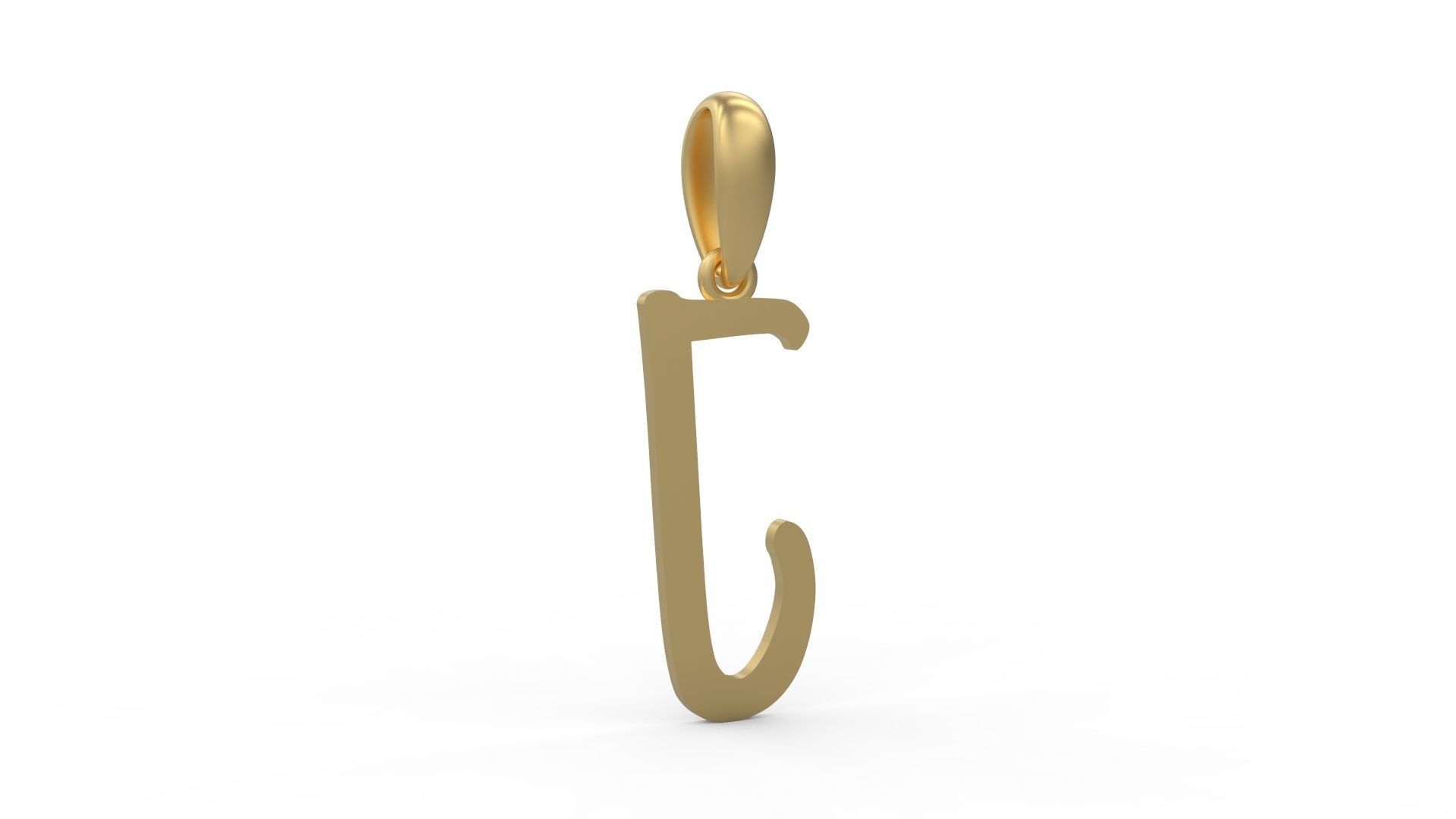 Initial Letters Pendant AnnaBee J 3D print model_3