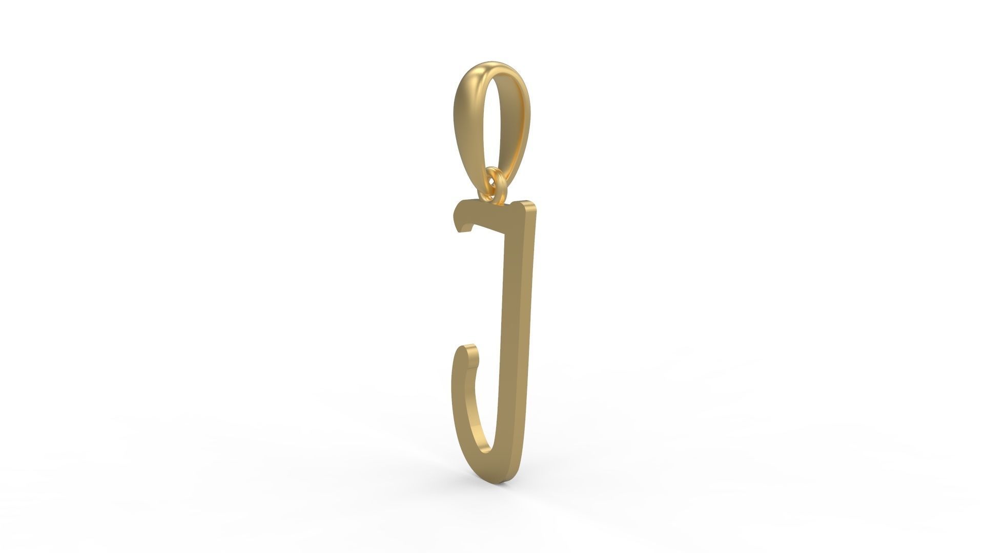 Initial Letters Pendant AnnaBee J 3D print model_1