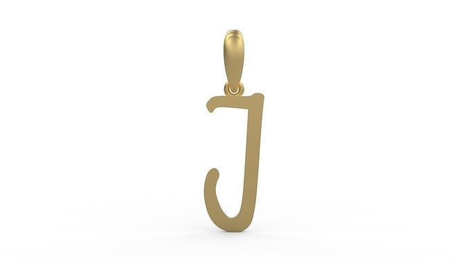 Initial Letters Pendant AnnaBee J 3D print model