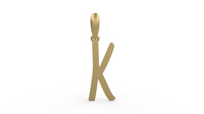 Initial Letters Pendant AnnaBee K 3D print model