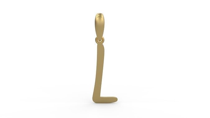 Initial Letters Pendant AnnaBee L 3D print model