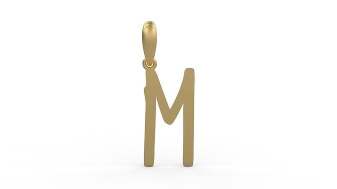 Initial Letters Pendant AnnaBee M 3D print model