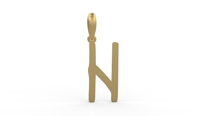 Initial Letters Pendant AnnaBee N 3D print model