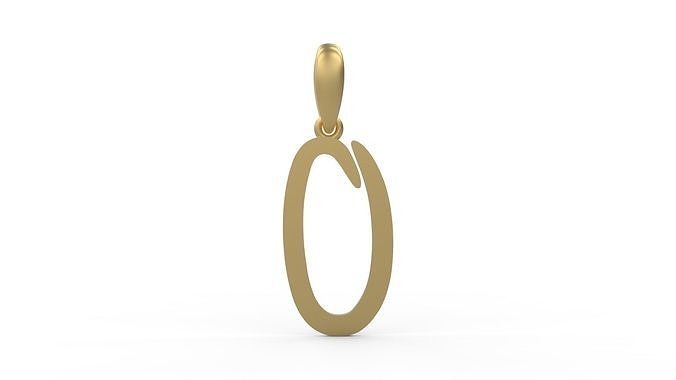 Initial Letters Pendant AnnaBee O 3D print model