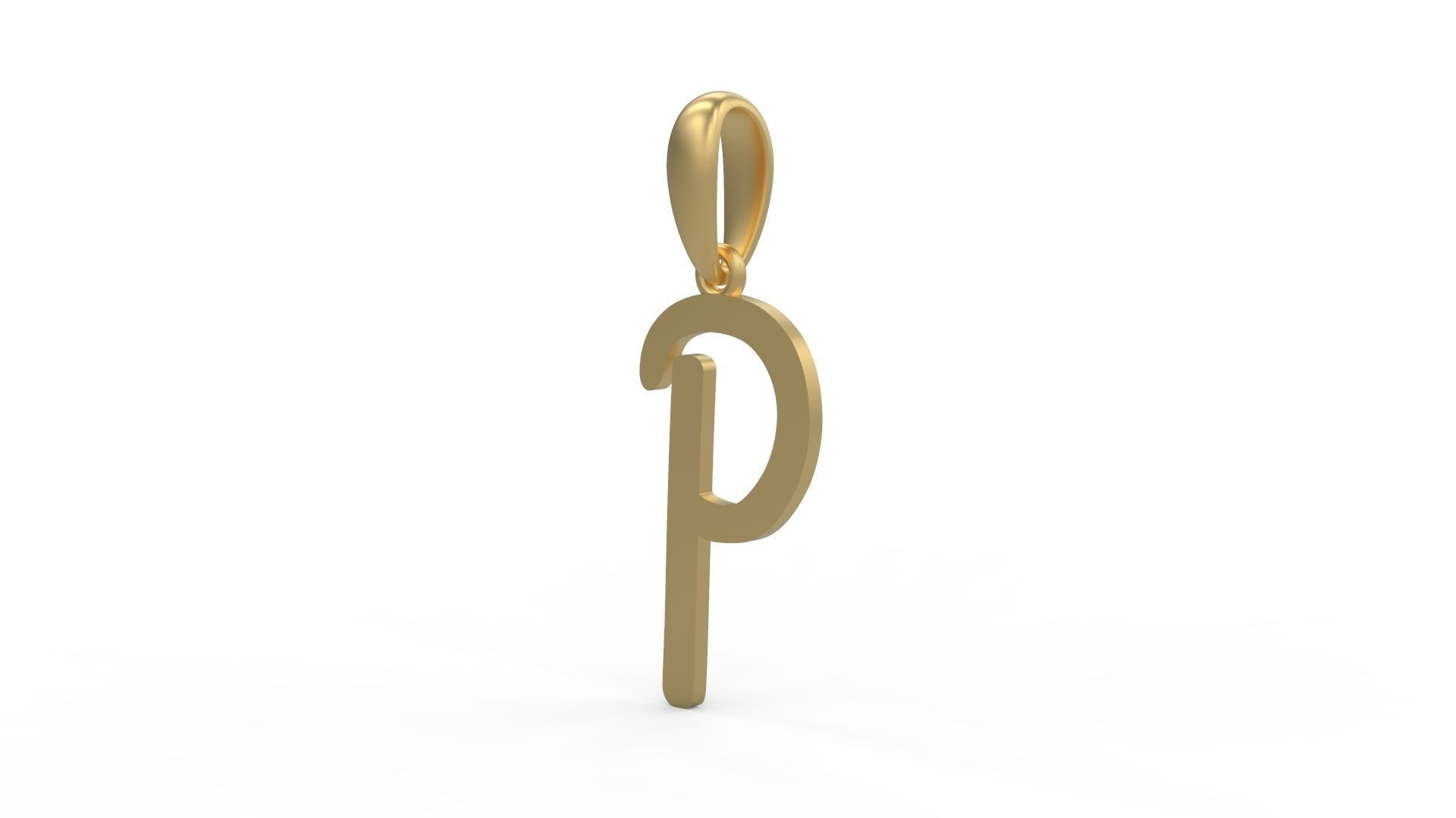Initial Letters Pendant AnnaBee P 3D print model_1