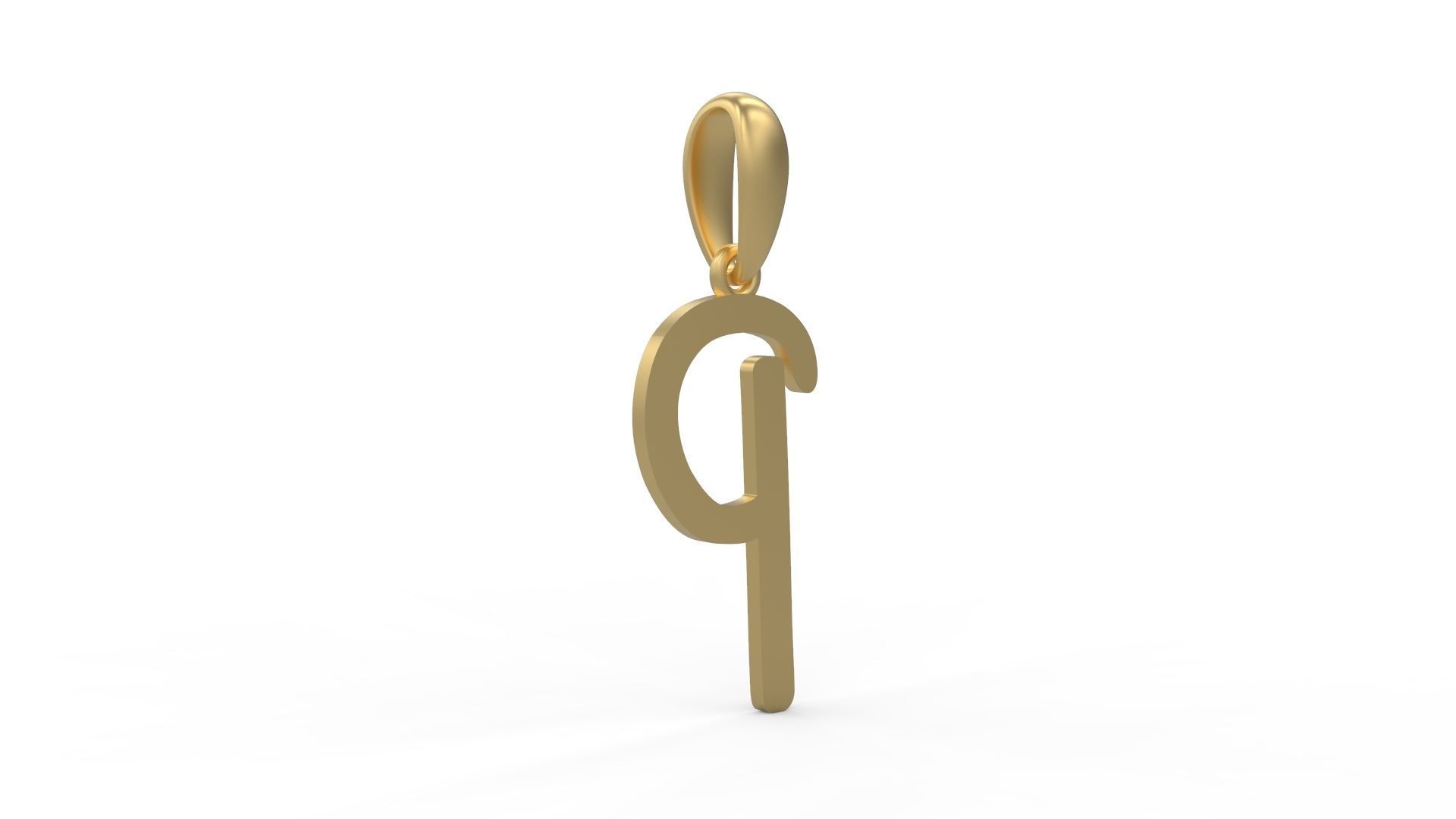Initial Letters Pendant AnnaBee P 3D print model_3