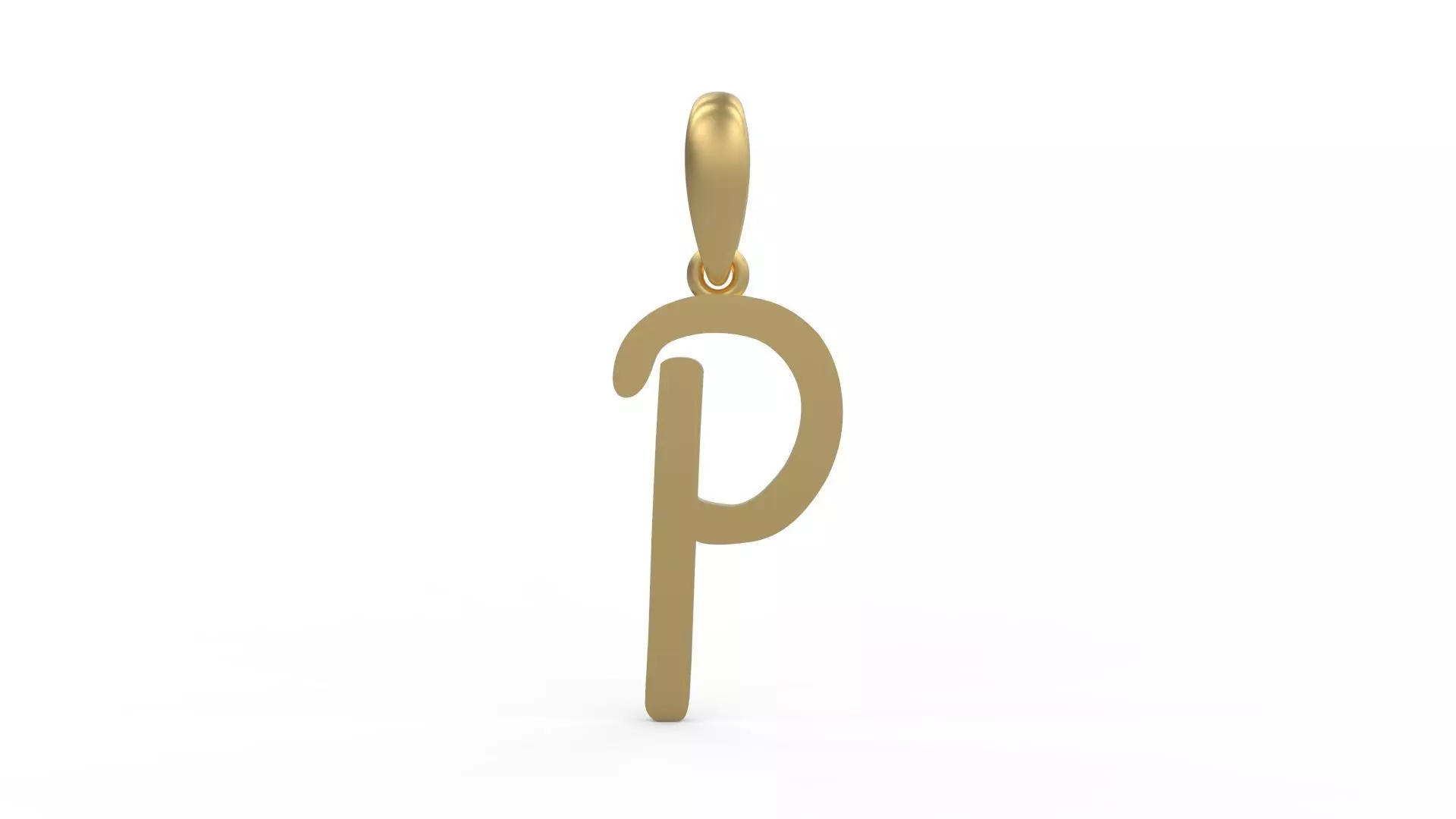Initial Letters Pendant AnnaBee P 3D print model_0