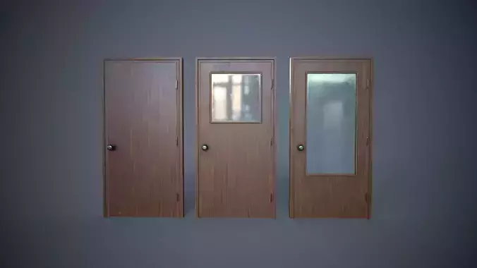 Set of three doors
