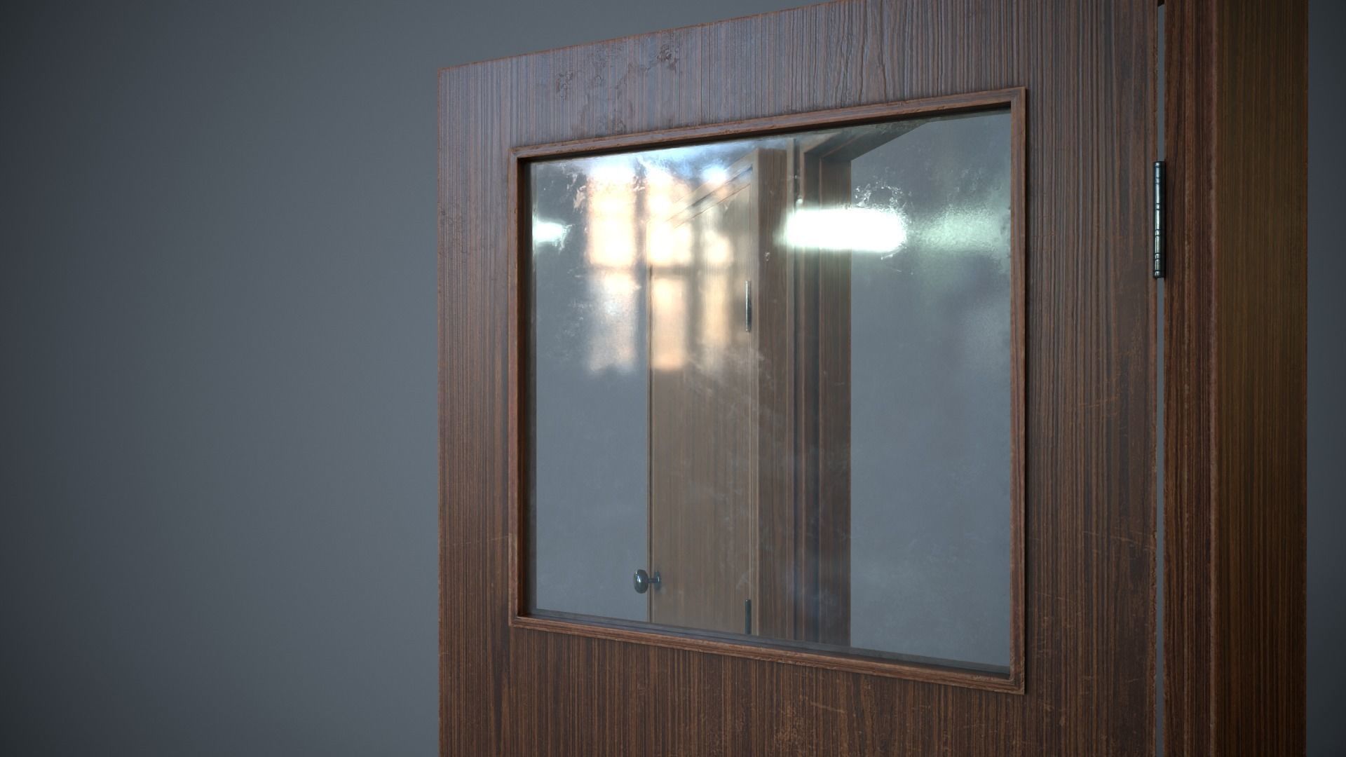 Set of three doors Low-poly 3D model_16