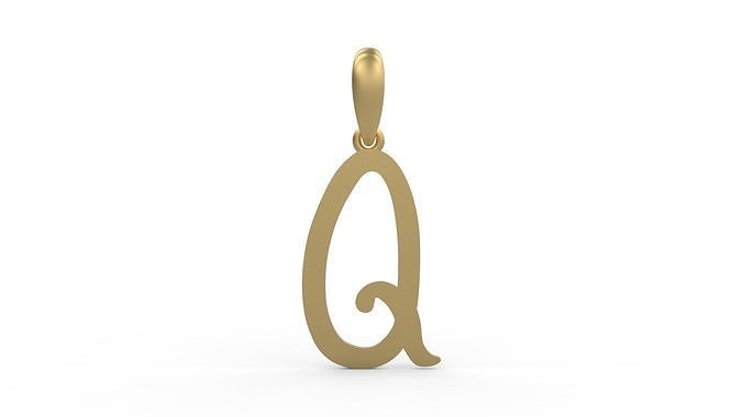 Initial Letters Pendant AnnaBee Q 3D print model