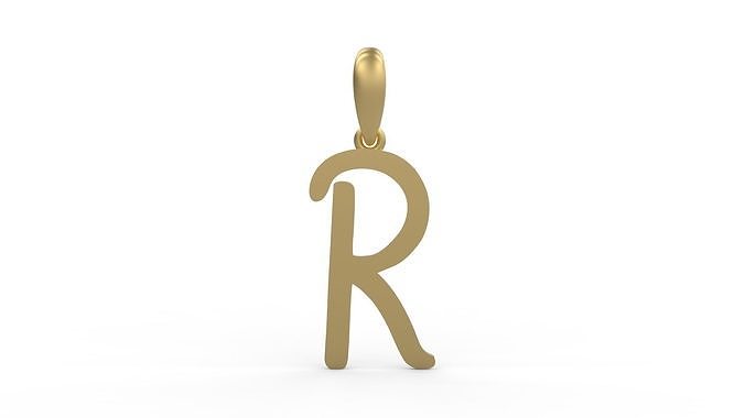 Initial Letters Pendant AnnaBee R 3D print model