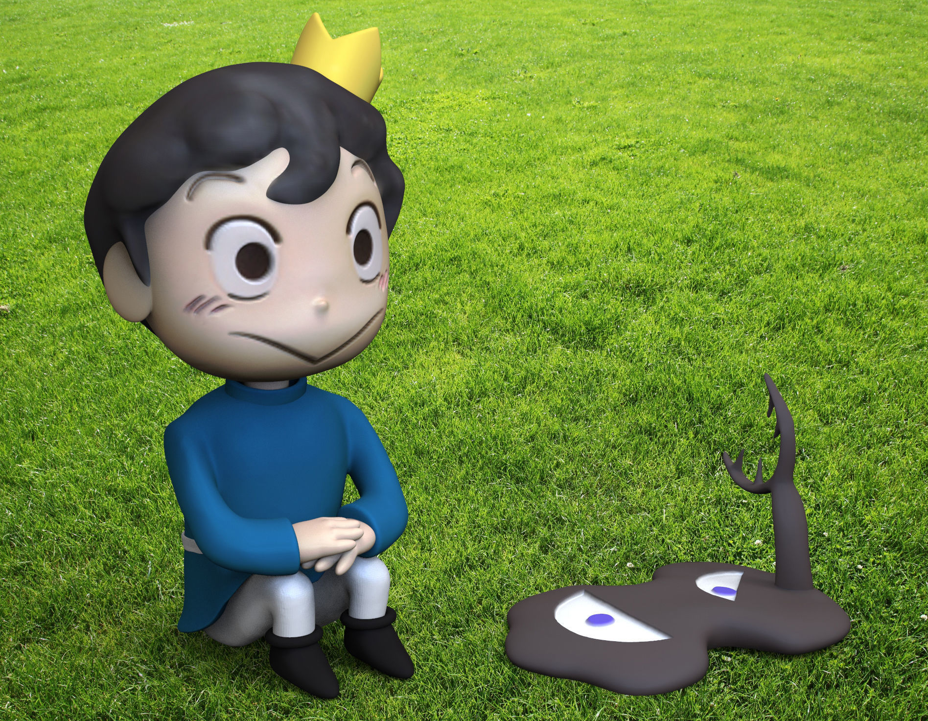 Ousama ranking Bojji and Kage 3D print model_4