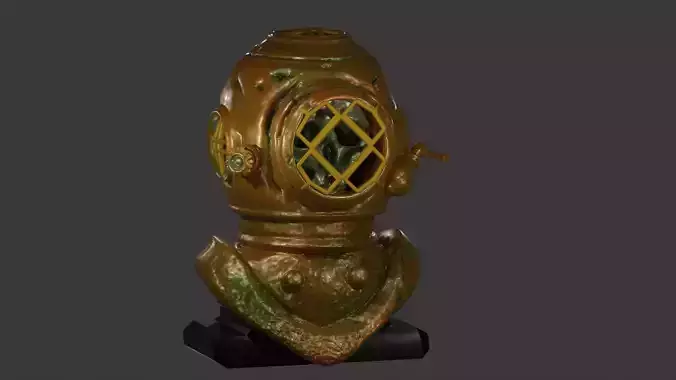 Diver Helmet statue 3D print model