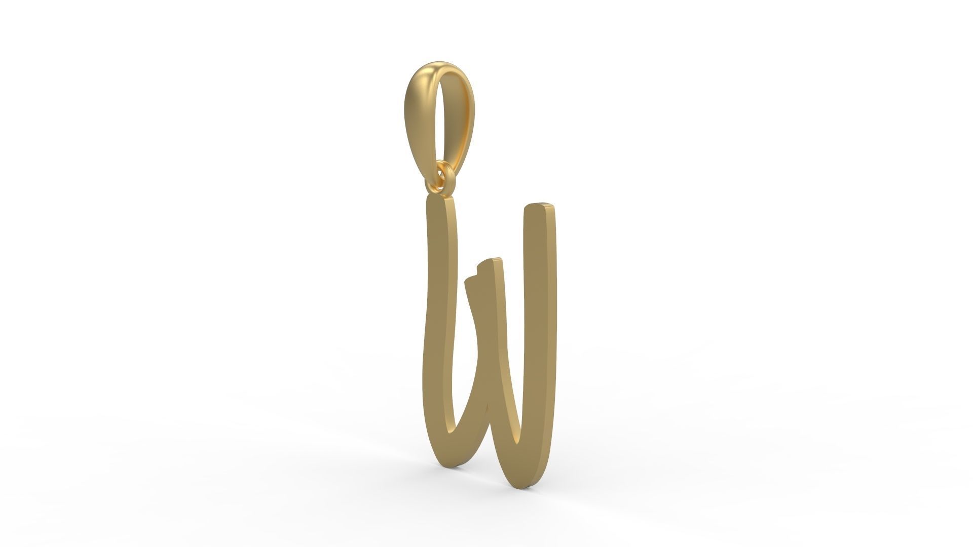 Initial Letters Pendant AnnaBee W 3D print model_1