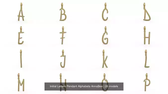Initial Letters Pendant Alphabets AnnaBee