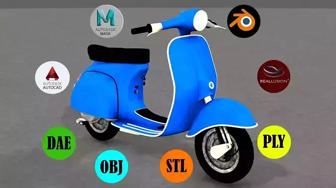 SCOOTER with Animation 3D model