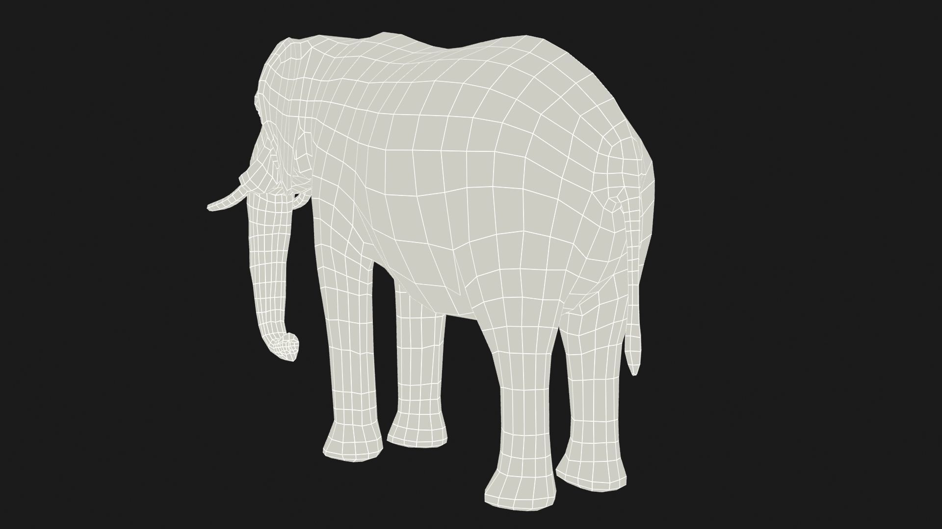 African elephant Low-poly 3D model_13