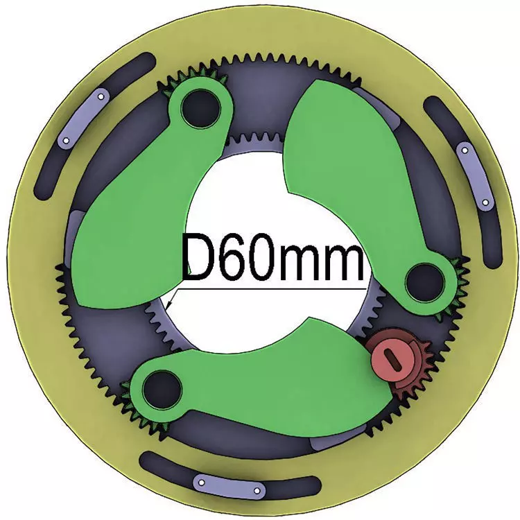 3DP3BLROD60A mechanical shutter Iris mechanism diaphragm diy 3D print model_0