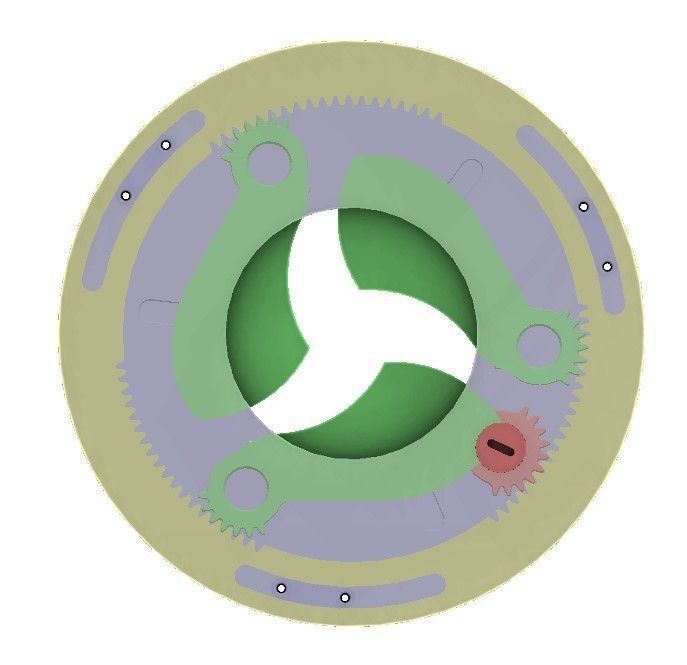 3DP3BLROD60A mechanical shutter Iris mechanism diaphragm diy 3D print model_10