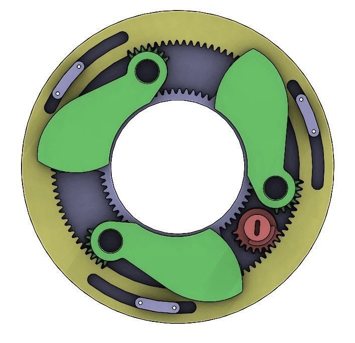 3DP3BLROD60A mechanical shutter Iris mechanism diaphragm diy 3D print model_6